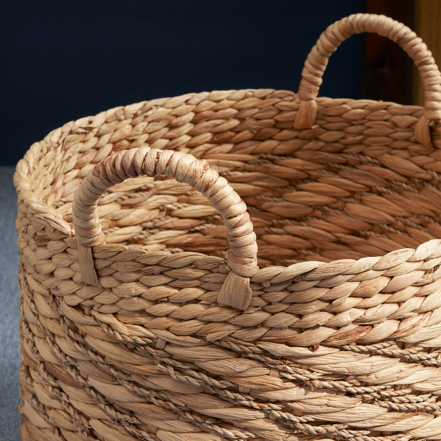 Isador Seagrass Basket with Handles - 15" x 15" x 15"